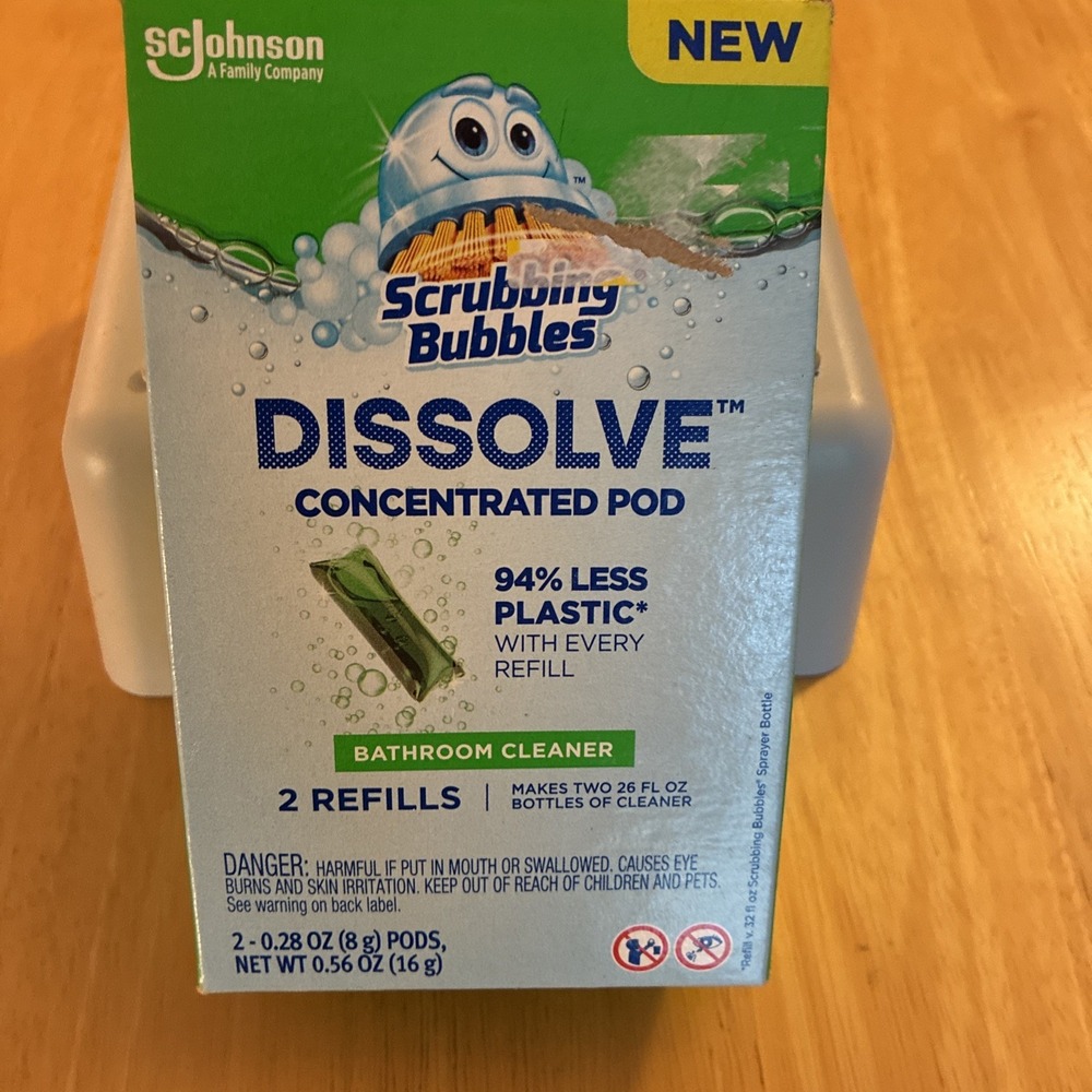 Scrubbing Bubbles Dissolve Concentrated Pods Box Of 2 Refills